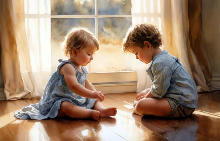 dwoje dzieci siedzących obok siebie przy oknie